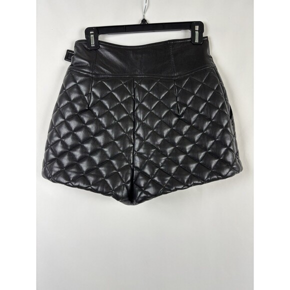 Tularosa Women Quilted Lined Black Shorts Built in Belt Front, Pockets Size S - Picture 5 of 10